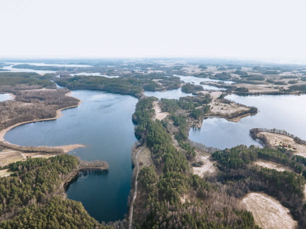 istock Aerial Lakescape with Interwoven Waterways 2145521390