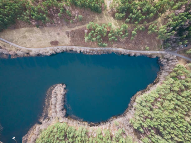 istock Forest Embrace: A Lake's Aerial Perspective