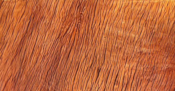 Wooden oiled surface, with depth of field, with a pattern of rectangular recesses. Texture of a wooden treated surface