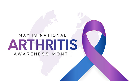 Arthritis Awareness Month card poster, May. Vector illustration