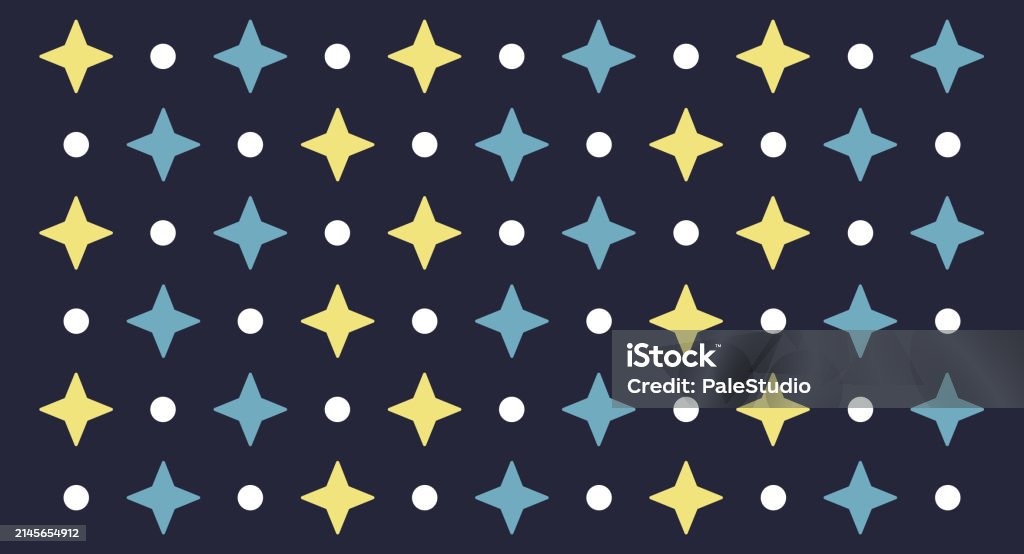 Simple Star Pattern Random Dots Cute Stars And Dots Seamless Pattern Template For Designs Stock ...