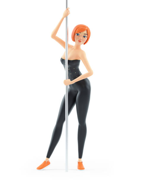istock 3d sexy girl pole dancing 2145751747