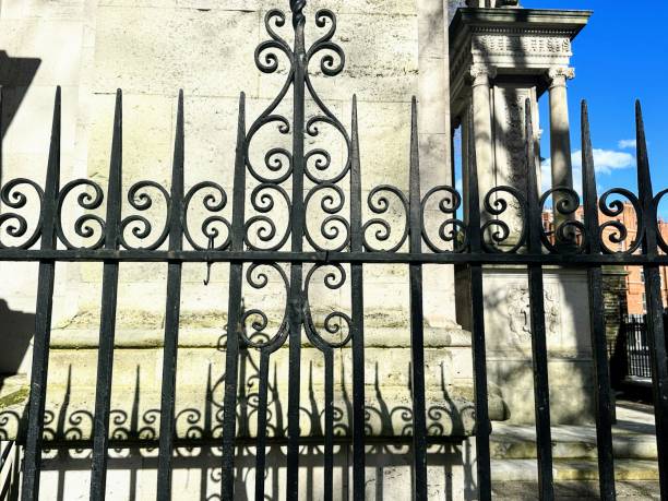 Iron gate in the Town of Civita di Bagnoregio in Lazio countryside of Italy