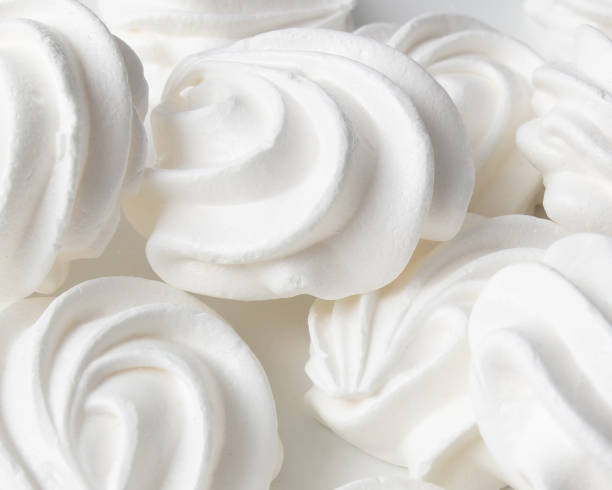 istock Close-up of white creamy marshmallow 2145824277