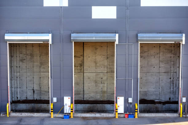 istock .many doors in a garage or supermarket 2145886127