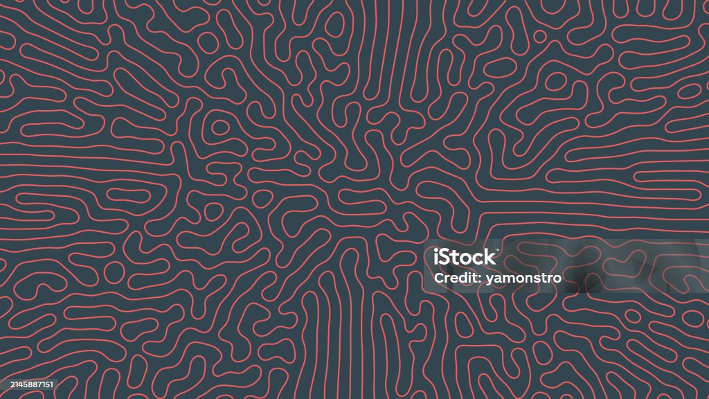 Crazy Line Pattern Complicated Thin Red Lines Pattern Vector Psychedelic Crazy Art ...