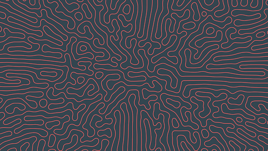 Strange Line Pattern Complicated Thin Red Lines Pattern Vector Psychedelic Crazy Art ...