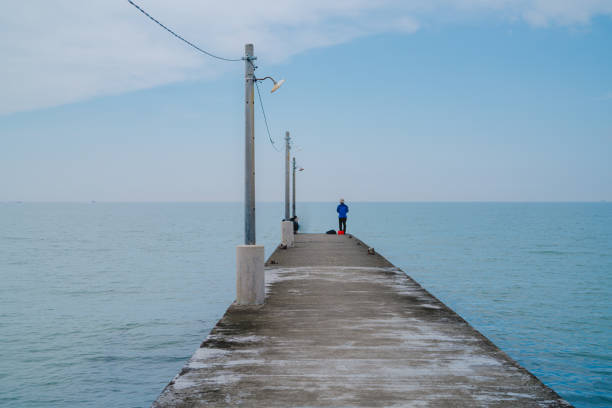 Beautiful pier floating on the sea