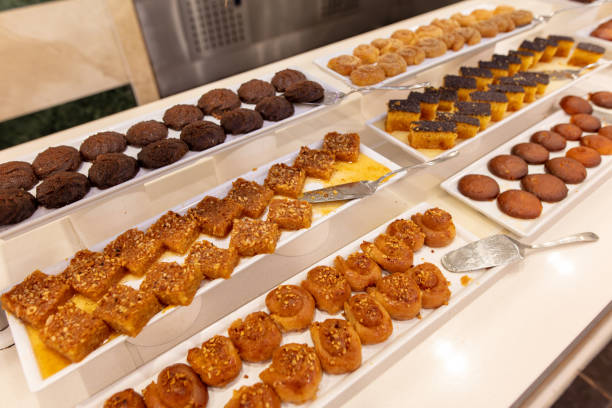 istock Sweet cakes on display in a restaurant 2145923989