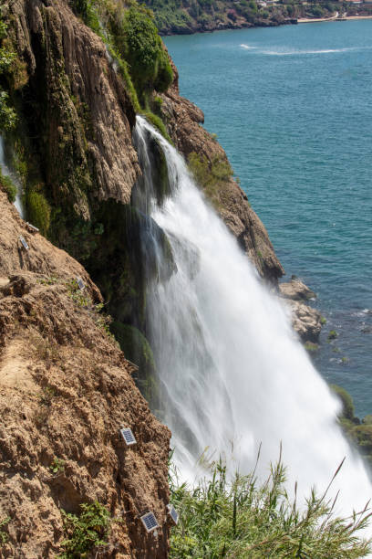 istock Big waterfall from the mountain in nature 2145956340