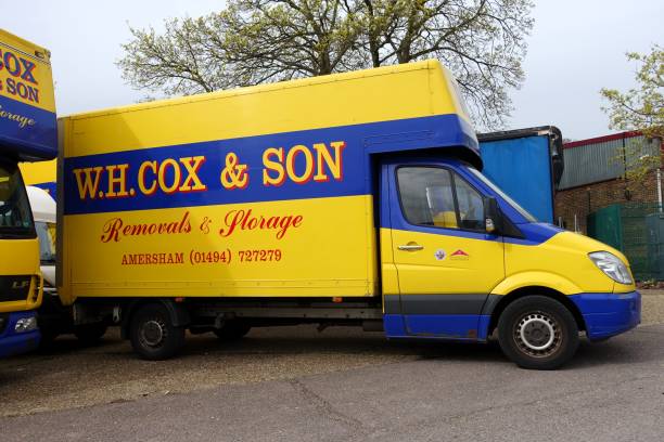Amersham, Buckinghamshire, England, UK - April 6th 2024: W.H. Cox and Son Removals and Storage Vehicle