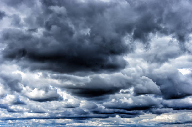 istock Dramatic landscape of a stormy gray sky 2146006219