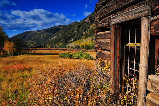 Early autumn on the silver mining ghost town of Ashcroft, near Aspen, Colorado, USA.