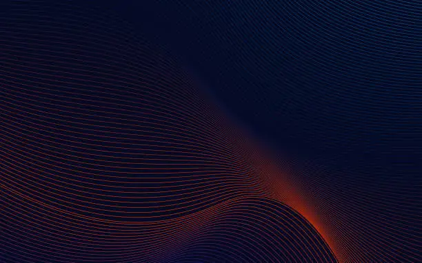 Vector illustration of Dynamic wave lines background