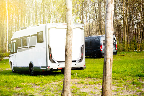 istock Motor home staying in the forest 2146179938