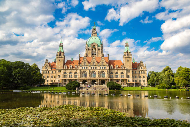 istock View at New City Hall in Hannover 2146195771