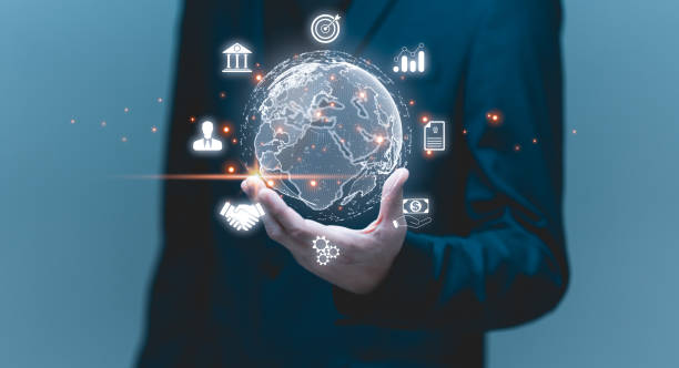 istock Big data analytics and business intelligence concept. Businessman holding Global network connection. 2146202489