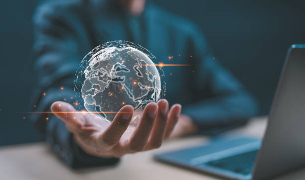 istock Big data analytics and business intelligence concept. Businessman holding Global network connection. 2146203554