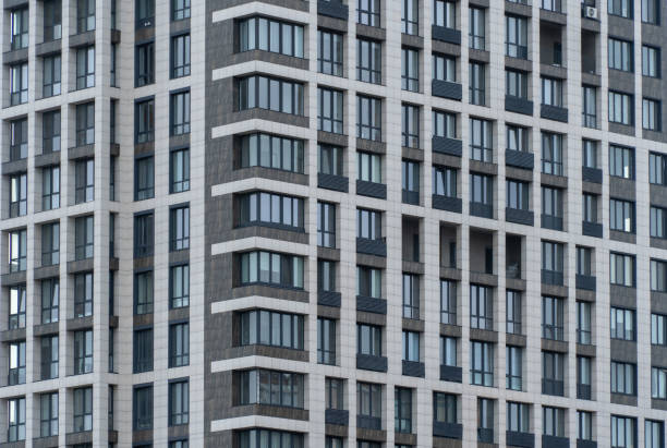 istock Geometry modern of apartment building exterior. Architectural details. 2146205139