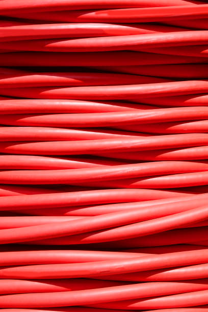 istock background of thick red electrical cable used for high-voltage power transmission 2146231172