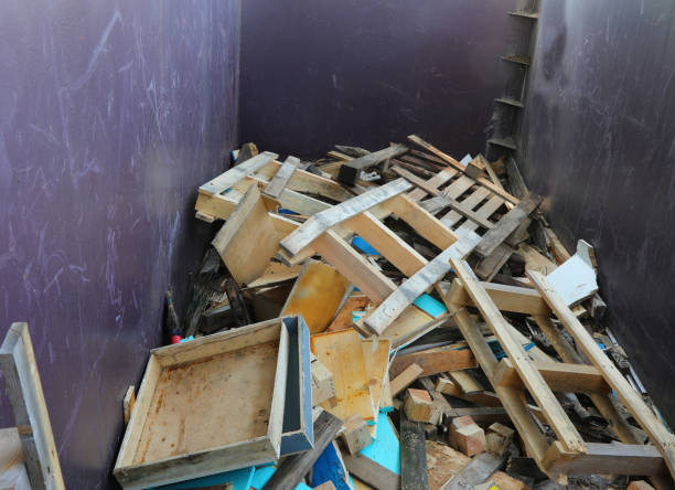 pile of used wooden boxes