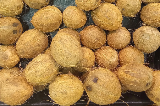 Coconuts at a Nigerian Market