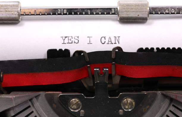 istock YES I CAN typed in black ink on white paper with a typewriter 2146266250