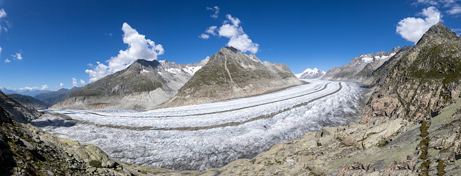 Panorama of Aletsch glacier, Switzerland
