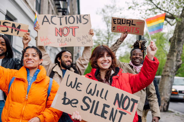 istock People marching for equal rights for LGBTQI+ community. Pride in New York 2146351641