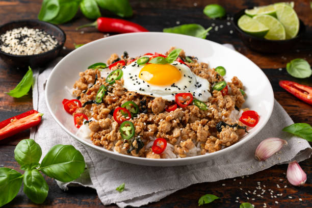 Krapow Fried Rice 1,000+ Kra Pao Stock Photos, Pictures & Royalty-Free Images - iStock