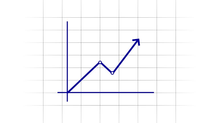 Abstract business graph growth arrow .