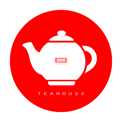 Teapot vector icon on white background