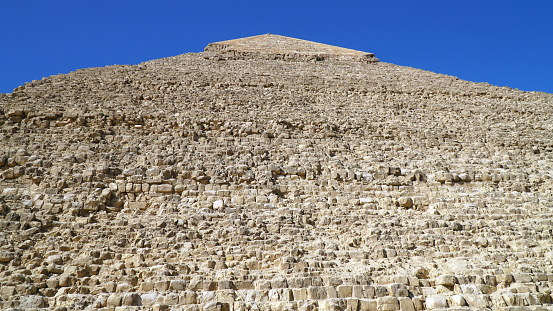 Khafre (Chefren) Pyramid. The Second Largest at Giza Pyramid Complex in Egypt.