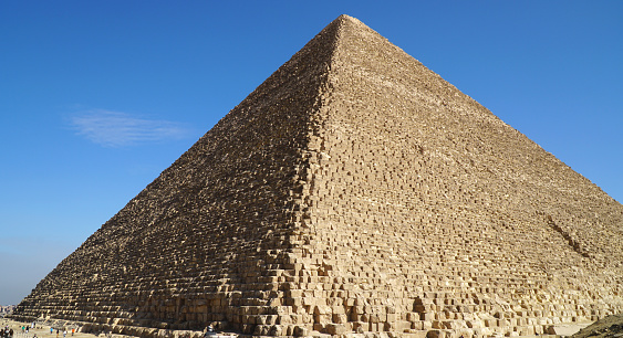 Great Pyramid of Giza. The Tomb of Pharaoh Khufu (Cheops), Cairo, Egypt.
