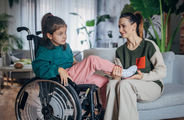 istock A mother and daughter enjoy a playful exercise at home 2146477557