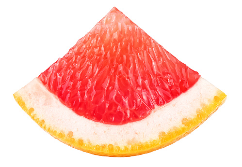 Ripe red grapefruit isolated on a white background. Grapefruit citrus fruit.