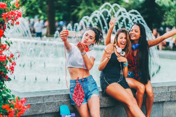 istock Young women taking selfie together 2146543290