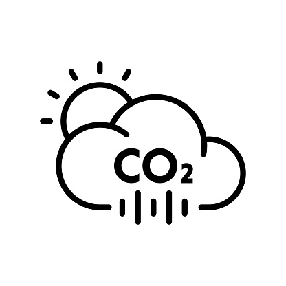 Pixel Perfect Vector Line Icon for Carbon Emission