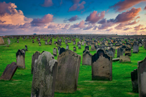 istock Monastery Cemetery at sunset in Whitby, North Yorkshire, UK 2146597885