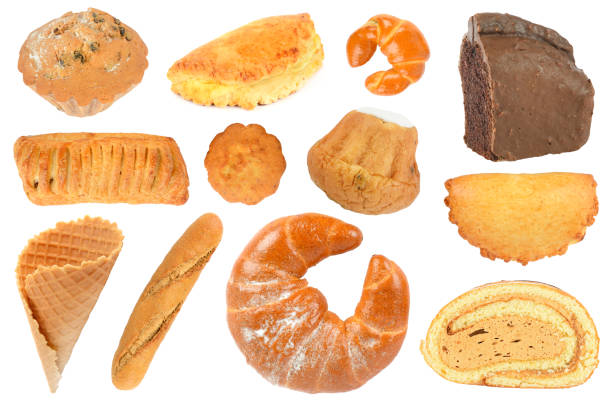 istock Tasty and sweet pastries isolated on white 2146637634