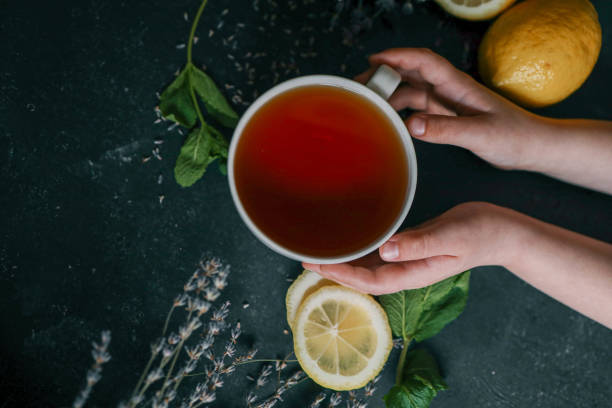 istock Natural herbal tea with lemon, mint and lavender 2146698520