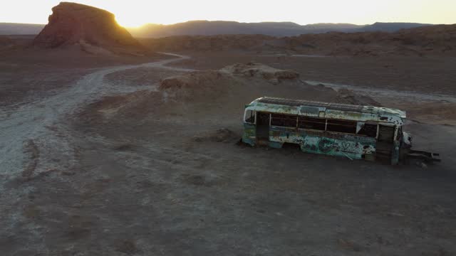 Aerial orbits tourism Magic Bus in Chile high altiplano Atacama desert
