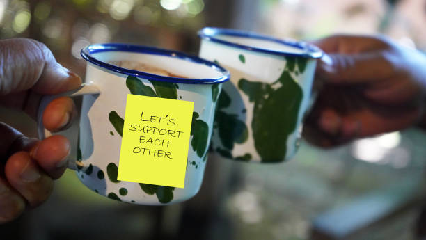 Let's support each other with cheers coffee.