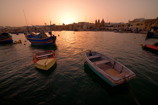 This is a fishing port in Marsaxlokk, Malta