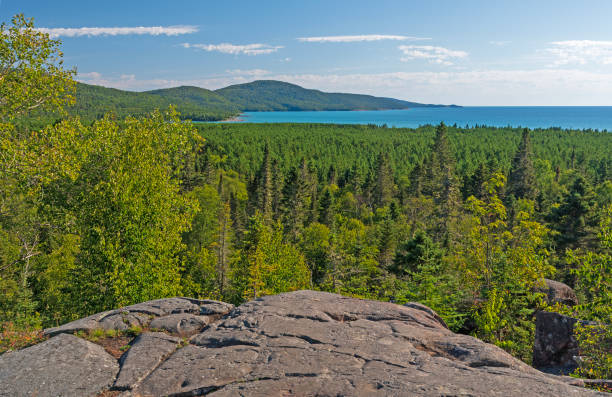 istock Forest and Lake Viewed From a High Cliff 2146820876
