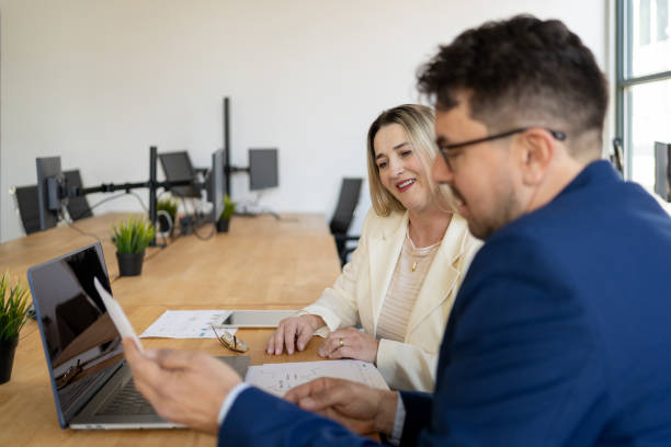 istock Professional consultant and a client interacting in the office 2146861005