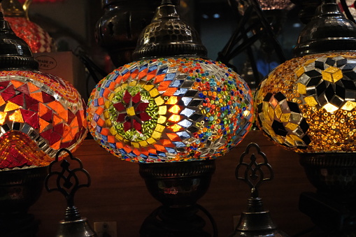 Large collection of middle eastern traditional chandeliers