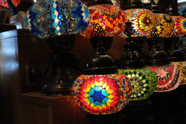 istock Ottoman style colorful decorative mosaic lamps 2146981196