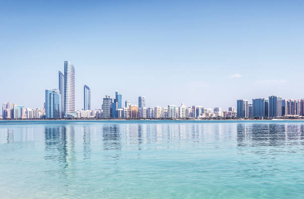 istock Abu Dhabi city view with water and blue sky 2146995726