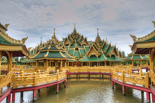 The Pavilion of the Enlightened in Ancient City (Muang Boran) in Samut Prakan, Thailand (tonemapped)